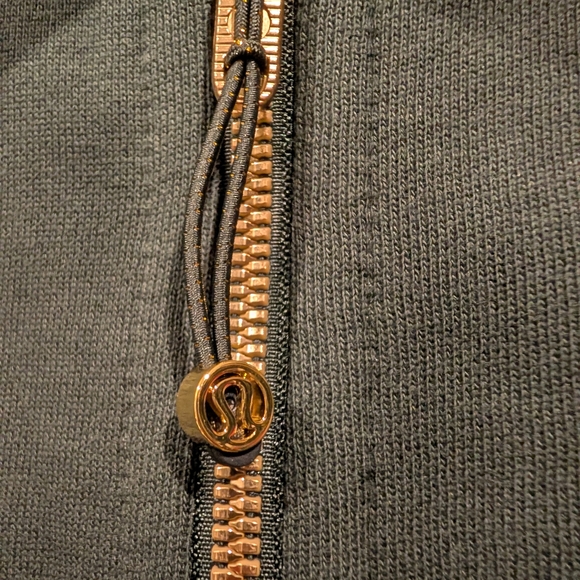 Lululemon Scuba Oversized Funnel Neck Half Zip Rainforest Green Gold Size M/L - Picture 5 of 10